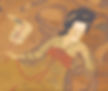 Fan in the Painting Court Ladies Appreciating a Dance by Zhou Wenju