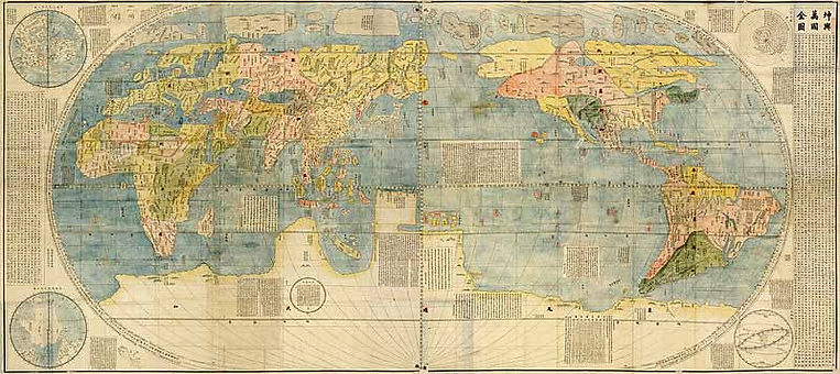 Great Universal Geographic Map (Kun Yu Wan Guo Quan Tu) of the Ming Dynasty