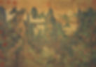 Golden-Blue Landscape Painting or Jinbi Shanshui "Minghuang Xingshu Tu" by Li Zhaodao (675 — 758), About Emperor Xuanzong of Tang Fled to Sichuan during An-Shi Rebellion