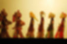 Shadow Puppets with Different Shapes and Colors of Faces, Noses, Eyes, and Clothes.