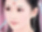 Woman wearing Hua Dian the decoration between eyebrows