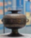 Bronze Inlaying Gold Food Container (Dou) of the Warring States Period